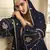 Navy blue embroidered jacquard salwar