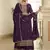 Purple embroidered chiffon salwar
