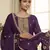 Purple embroidered chiffon salwar