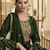 Green embroidered chiffon salwar