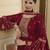 Maroon embroidered chiffon salwar
