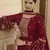 Maroon embroidered chiffon salwar