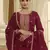 Maroon embroidered chiffon salwar