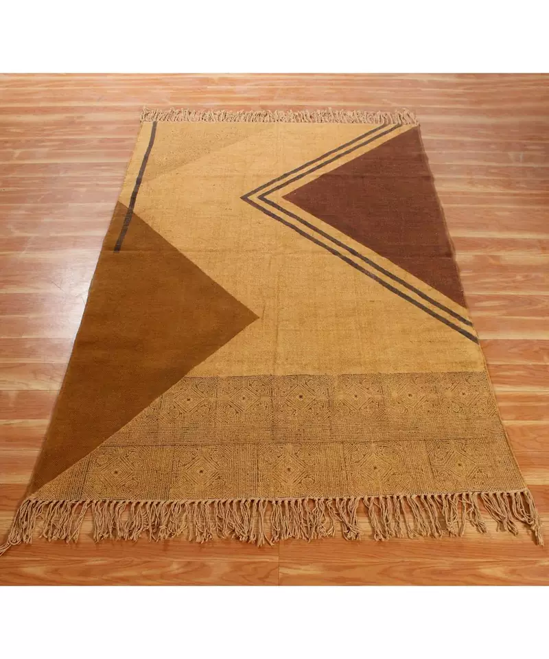 2.6x4 Ft Pure Cotton Carpet Handmade Area Rug Indoor Floor Decor Rug Flat Weave