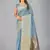 Light blue woven silk saree with blouse