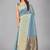 Light blue woven silk saree with blouse