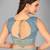 Light blue woven silk saree with blouse