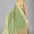 Green woven silk saree with blouse
