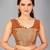 Brown woven silk saree with blouse