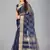 Blue woven silk saree with blouse
