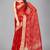 Red woven silk saree with blouse