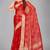 Red woven silk saree with blouse