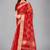 Red woven silk saree with blouse