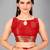 Red woven silk saree with blouse