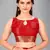 Red woven silk saree with blouse