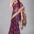 Purple woven silk saree with blouse
