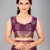 Purple woven silk saree with blouse