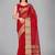Red woven silk saree with blouse