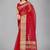 Red woven silk saree with blouse