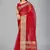 Red woven silk saree with blouse