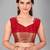 Red woven silk saree with blouse