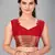 Red woven silk saree with blouse