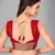 Red woven silk saree with blouse