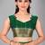 Green woven silk saree with blouse
