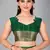 Green woven silk saree with blouse