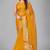 Yellow woven silk saree with blouse