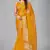 Yellow woven silk saree with blouse