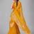 Yellow woven silk saree with blouse