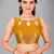 Yellow woven silk saree with blouse