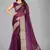 Purple woven silk saree with blouse