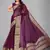 Purple woven silk saree with blouse