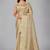 Beige woven silk saree with blouse