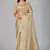 Beige woven silk saree with blouse