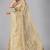 Beige woven silk saree with blouse