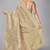 Beige woven silk saree with blouse