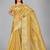 Yellow woven silk saree with blouse