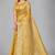 Yellow woven silk saree with blouse