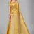 Yellow woven silk saree with blouse