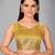 Yellow woven silk saree with blouse