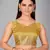 Yellow woven silk saree with blouse