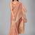 Peach woven silk saree with blouse