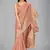 Peach woven silk saree with blouse