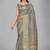 Grey woven silk saree with blouse