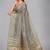 Grey woven silk saree with blouse