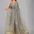 Grey woven silk saree with blouse