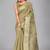 Beige woven silk saree with blouse
